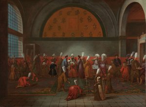 राजदूत कॉर्नेलिस कैलकोन के सम्मान में भोजन, c.1727-30 द्वारा जीन बैप्टिस्ट वेनमोर