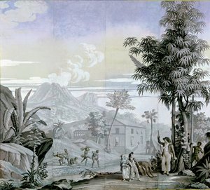 हेनरी बर्नडिन डी सेंट-पियरे (1737-1814) 1823 द्वारा &39;पॉल एट Virginie&39; से एक वाक के लिए छोड़कर