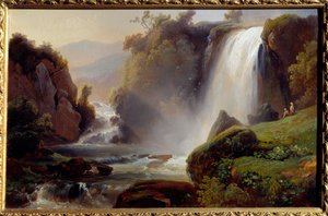 जीन चार्ल्स रेमंड (1795-1875) 1840 द्वारा कैस्केड ए टिवोली पेंटिंग। सन 0.34x0.22 मीटर रूएन, म्यूसी डेस बीक्स आर्ट्स