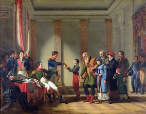 नेपोलियन बोनापार्ट (1769-1821) एक सौ नेपोलियन की पेंशन देने के लिए पोल, नेरेकी, 117 वर्ष, जनवरी 1807, 1812