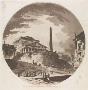 टाइबर पर सीढ़ियों के साथ रोटुंडा का दृश्य, 1766।