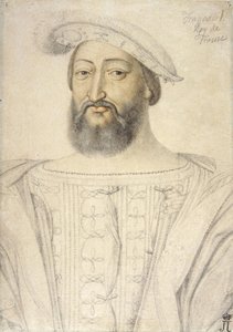 फ्रांसिस I (1494-1547) का पोर्ट्रेट, फ्रांस के राजा पार क्लॉएट, जीन (सी। 1485-1541)। कागज पर काला चाक और संगीन, आकार: 31,6x22,5, 16वीं शताब्दी की पहली छमाही, स्टेट हर्मिटेज, सेंट पीटर्सबर्ग द्वारा जीन क्लाउड