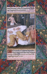 सुश्री लाट। QvI126 f.112 &39;बुक ऑफ ऑवर्स ऑफ लुई डी&39;ओर्लियंस&39; से 1469 में यूचरिस्ट द्वारा जीन कोलम्बे