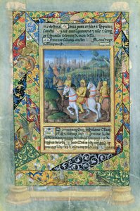 सुश्री लाट। QvI126 fol.28v इजरायलियों की सेना, लुईस की किताबों से घंटे, d90, द्वारा जीन कोलम्बे