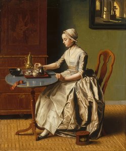 द चॉकलेट गर्ल (La Chocolatière)। 1745 के आसपास