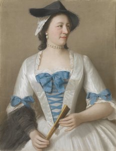 Jeanne-Elisabeth Sellon, Lady Tyrell का चित्र Jeanne-Elisabeth Sellon (1705-1749), Lady Tyrell, echtgenote van Sir Charles Tyrell, 7de Baronet van Thornton (Buckinghamshire) द्वारा Jean-Étienne Liotard