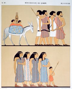 बेनी-हसन-एल-कादिम (बेनी हसन), 1835-45 में नेवॉथ के मकबरे का फ्रेस्को