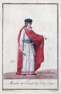 1795-99 के निदेशक काल के दौरान पांच सौ की परिषद के सदस्य द्वारा जीन फ्रेंकोइस गार्नेरे