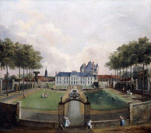 Chateau de Mousseaux और इसके गार्डन के दृश्य, द्वारा Jean Francois Hue