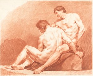 दो पुरुष जुराबें, सी। 1774. द्वारा जीन फ्रेंकोइस जेनिनट