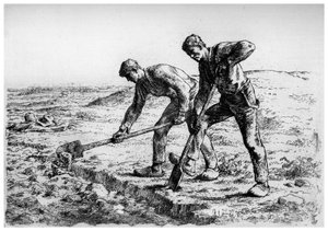डिगर, c1835-1875 1924 द्वारा जीन फ्रेंकोइस बाजरा