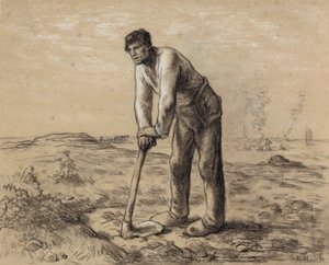मैन विथ ए हो, c.1860-62 द्वारा जीन फ्रेंकोइस बाजरा