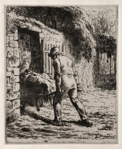 1855-1856, खाद ढेर से किसान वापसी। द्वारा जीन फ्रेंकोइस बाजरा