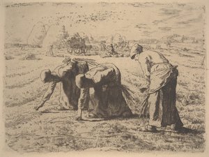 द ग्लीनर्स, c.1855 (नक़्क़ाशी) द्वारा जीन फ्रेंकोइस बाजरा