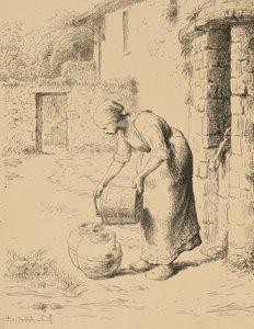 महिला एक बाल्टी खाली कर, 1862 (क्लिच वर्रे) द्वारा जीन फ्रेंकोइस बाजरा