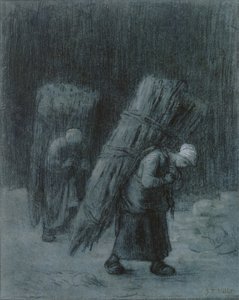 टहनियाँ ले जाने वाली महिलाएँ, c.1858 द्वारा जीन फ्रेंकोइस बाजरा