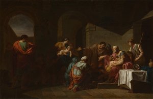 बेलिसरियस एक किसान, 1779 से आतिथ्य प्राप्त करते हैं