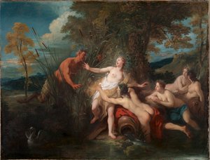 पैन और सिरिन्क्स द्वारा Jean-François de Troy