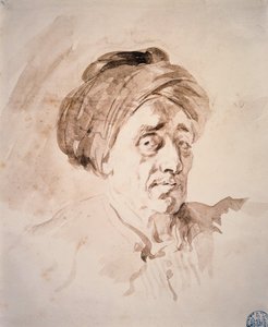 जीन होनोर फ्रैगनार्ड (१७३२-१८०६) द्वारा धुलाई में एक पगड़ी के साथ सिर। 18वीं सदी के बेसनकॉन। फाइन आर्ट का संग्रहालय द्वारा जीन ऑनर फ्रैगनार्ड
