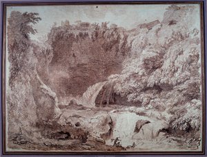 नेपच्यून की गुफा एक टिवोली ड्राइंग द्वारा जीन होनोर फ्रैगोनार्ड (1732-1806) 18 वीं शताब्दी बेसनकॉन, मुसी डेस बीक्स आर्ट्स द्वारा जीन ऑनर फ्रैगनार्ड