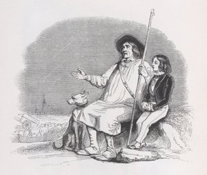 1836 में द कम्प्लीट वर्क्स ऑफ बेरेंजर से शूटिंग स्टार्स। द्वारा जीन इग्नेस इसिडोर गेयार्ड