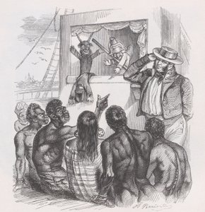 द ब्लैक एंड द पपेट्स फ्रॉम द कम्प्लीट वर्क्स ऑफ़ बेरेंजर, 1836। द्वारा जीन इग्नेस इसिडोर गेयार्ड