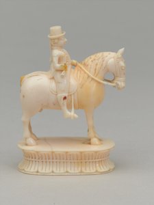 व्हाइट नाइट, शतरंज का टुकड़ा, भारत, 1820 लगभग