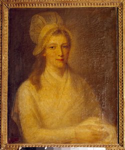 मैरी ऐनी चार्लोट कॉर्डे (1768-1793) का पोर्ट्रेट जीन जैक्स हाउर (1751-1829) 1793 द्वारा पेंटिंग। मंद 0.61 x 0.47 मीटर। वर्साय, शैटॉ संग्रहालय