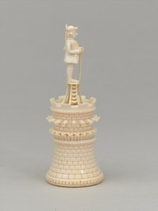 श्वेत कौआ, शतरंज का टुकड़ा, भारत, 1820 लगभग द्वारा जीन जैक्स शेरर