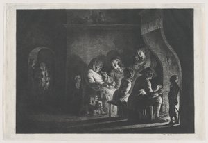 गांव में शाम, 1800।