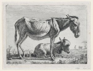 जेनी अपने बछेड़े के साथ, 1797। द्वारा जीन जैक्स डी बोइसियू
