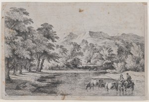 फ़ौक्विएरेस के बाद लैंडस्केप, 1772। द्वारा जीन जैक्स डी बोइसियू