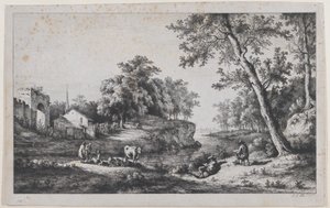 एम्ब्रोनय में लैंडस्केप, 1796। द्वारा जीन जैक्स डी बोइसियू