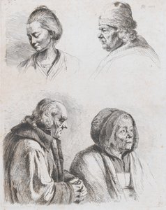 चार प्रमुखों का अध्ययन, 1770। द्वारा जीन जैक्स डी बोइसियू