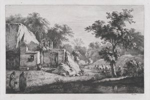 द लिटिल हर्मिटेज, 1793। द्वारा जीन जैक्स डी बोइसियू