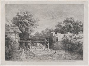 वॉटरमिल, रुइसडेल की एक पेंटिंग के बाद, 1782।