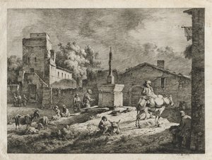 सेंट-एंडोल का दृश्य, 1774। द्वारा जीन जैक्स डी बोइसियू
