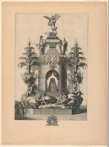 हेनरी डी ला टूर डी&39;अवेरगेट, कैटरे डेम, पेरिस, 9 सितंबर, 1675 का कैटाफाल्के द्वारा जीन लेपौत्रे