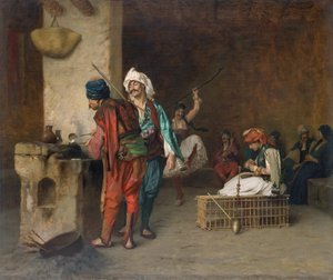 कैफे हाउस, काहिरा कास्टिंग बुलेट्स, 1884 या उससे पहले। द्वारा जीन लियोन गेरोम