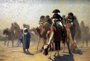 मिस्र में अपने सैन्य कर्मचारियों के साथ जनरल बोनापार्ट, 1863 द्वारा जीन लियोन गेरोम