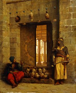 1866 में मस्जिद-एल असनेयेन में विद्रोही बीईएस के प्रमुख द्वारा जीन लियोन गेरोम