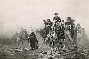 मिस्र में जनरल बोनापार्ट, 100 फोटोग्राव्रेसेस में जीन-लियोन गेरोम के काम के संग्रह से, 1881 (फोटोग्राव्योर) (183490 भी देखें) द्वारा गेरोम के बाद जीन लियोन