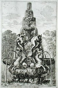 1661 में प्रकाशित 'इटालियन स्टाइल में फव्वारे और वॉटरजेट' से एक फव्वारा (उत्कीर्णन) द्वारा जीन लेपौत्रे