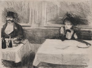 रेस्तरां में द्वारा Jean-Louis Forain