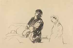 अस्पताल का दृश्य, सी। 19141919. द्वारा जीन लुइस फोरैन