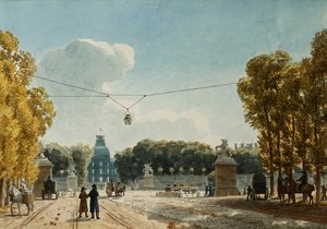 Champs-Elysees से टिलरियों का एक दृश्य,