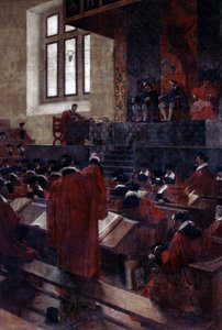 10 जून 1559, 1893 को पेरिस परिधि में ऐनी डु बोर्ग और हेनरी द्वितीय द्वारा जीन पॉल लॉरेंस