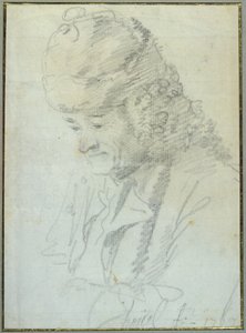 वोल्टेयर (1694-1778) बुढ़ापे में, 1769 (कागज पर क्रेयॉन)