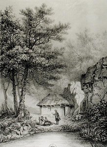 जीन-जैक्स रूसेस (1712-78) एरमेननविले, 1842 में केबिन द्वारा थॉट के बाद जीन पियरे