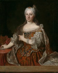 1683-1754 आस्ट्रिया की आर्चडेस मारिया अन्ना का चित्रण, पुर्तगाल की रानी, सी। 1729 द्वारा जीन रांक